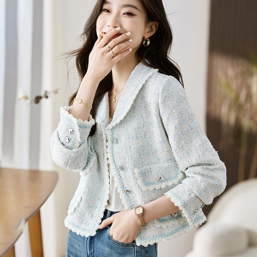 秋冬【法式设计感小香风外套】氛围感洋气百搭 显瘦短款小外套 商品图0