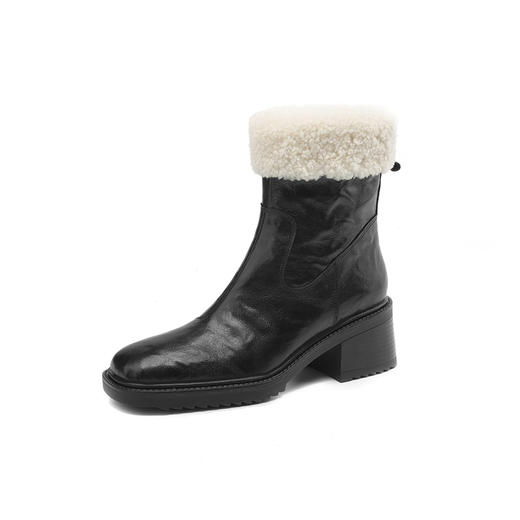 爆款百搭，头层手抓羊皮+羊羔毛短靴NJMK-K801 商品图13