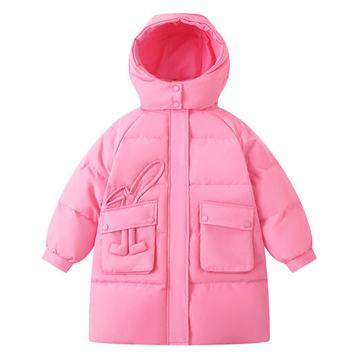 笛莎DESHA童装女童羽绒服2023冬季新款时尚长款羽绒服 商品图4