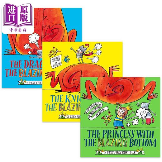 【中商原版】喷火龙系列3册套装 The Princess Knight Dragon With the Blazing Bottom 儿童绘本故事图画书 英文原版进口图书 商品图0
