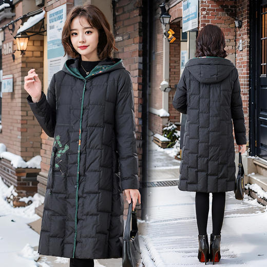 冬装新款，时尚潮流简约气质优雅连帽羽绒服HRYZ9569 商品图1