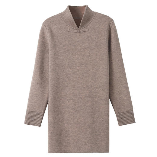 冬季新款，国风立领一体绒纯色保暖加厚毛衣套头针织打底衫CC-103-89859 商品图4