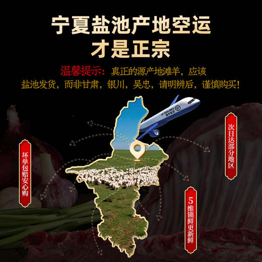 【盐池滩羊】8斤装 礼盒款 （羊排1kg+羊腱子1kg+后腿纯肉 1kg+羊蝎子1kg）正宗宁夏盐池滩羊 商品图2