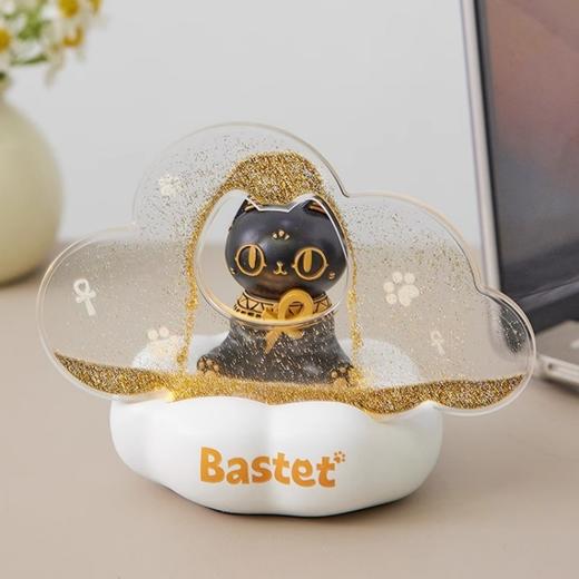 大英博物馆盖亚·安德森猫和她的朋友们系列 萌猫云朵发光写字板流沙摆件 商品图2