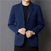 秋冬季男士翻领休闲西服中年字母刺绣宽松爸爸装商务西装 商品缩略图2