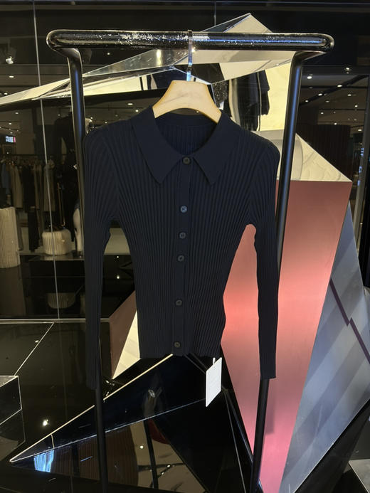 修身衬衫领小衫 商品图0