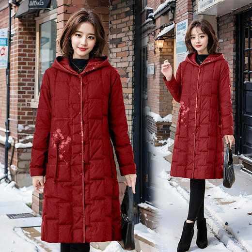 冬装新款，时尚潮流简约气质优雅连帽羽绒服HRYZ9569 商品图0