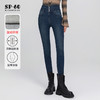SP68三粒扣深蓝色高腰加绒小脚牛仔裤K-NZ393 商品缩略图4