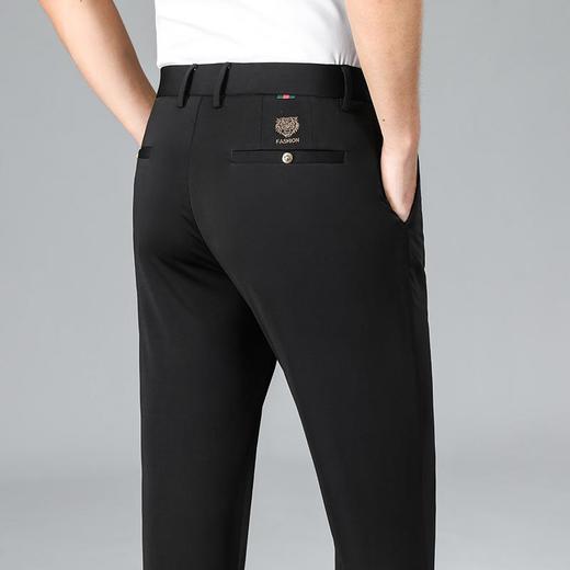 薄款弹力休闲裤男士夏季商务休闲虎头刺绣潮流直筒型百搭西裤 商品图2