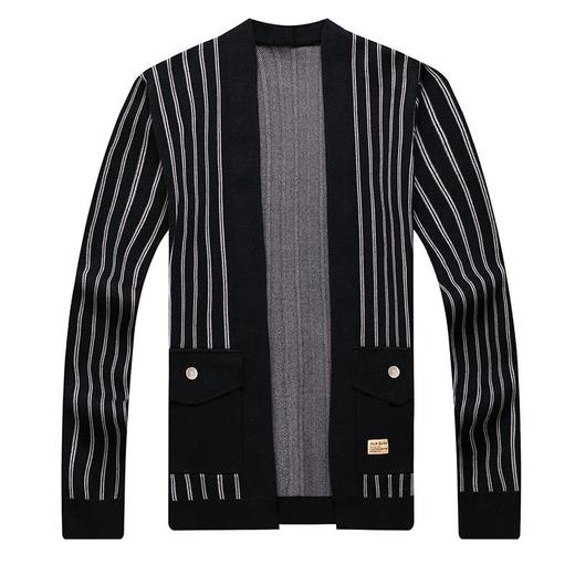 春秋季男士长袖针织开衫中青年潮流休闲外穿毛衫外套上衣 商品图4