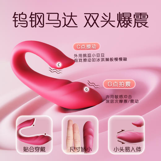 【自由之翼】歪歪马双点穿戴入体强震可遥控震动棒 商品图1