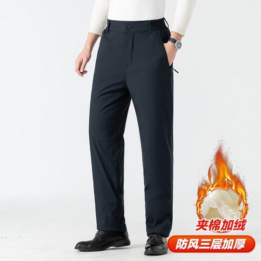 棉裤男外穿冬季保暖石墨烯中老年爸爸加绒加厚羊羔绒长裤休闲西裤 商品图3