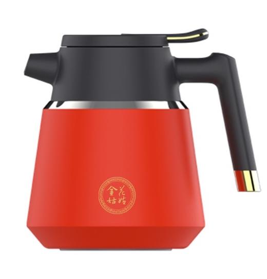 金花姑姑定制 红色保温泡茶壶 1.3L 商品图0