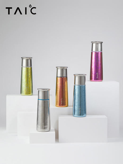 【6折清仓】TAIC太可纯钛保温杯女男士水杯便携双层钛杯刻字茶杯定制420ML 商品图5