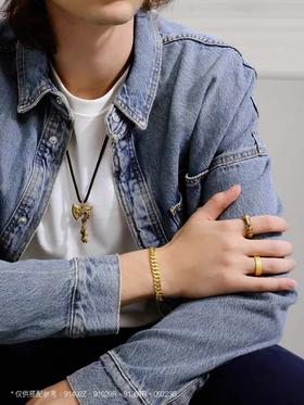 【欣欣向龙】2楼周生生文化祝福传奇斧头神龙黄金项链生肖龙足金颈链男91492