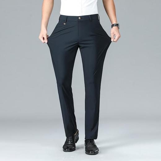 薄款弹力休闲裤男士夏季商务休闲虎头刺绣潮流直筒型百搭西裤 商品图3