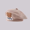 儿童帽子秋冬款婴幼儿针织贝雷帽可爱小熊男女童宝宝画家毛线帽潮 商品缩略图1