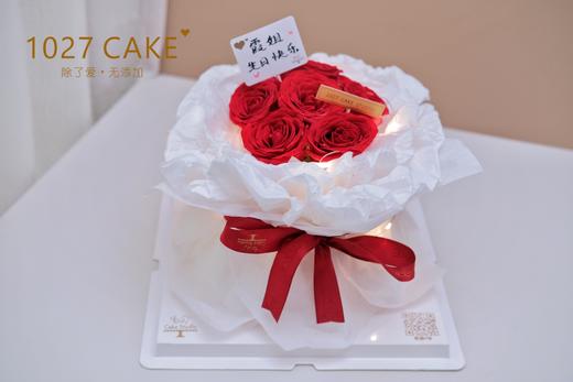 1027CAKE | 红玫瑰花束  鲜花装饰蛋糕 商品图2