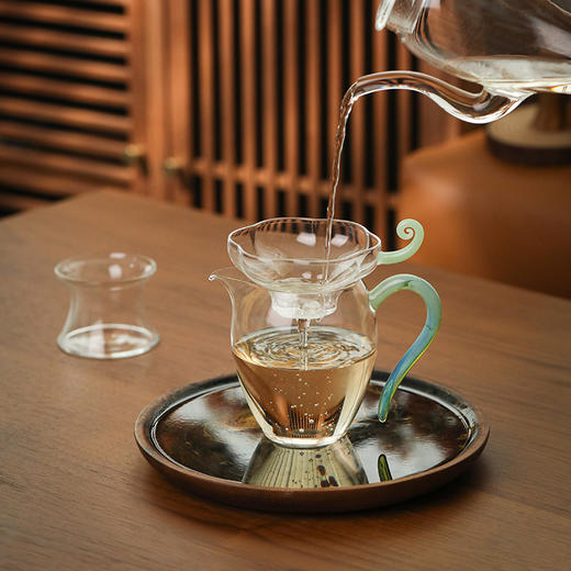 禾器晶彩·予乐滤网 高硼硅 玻璃一体过滤器 茶道 滤茶器过滤网 商品图2