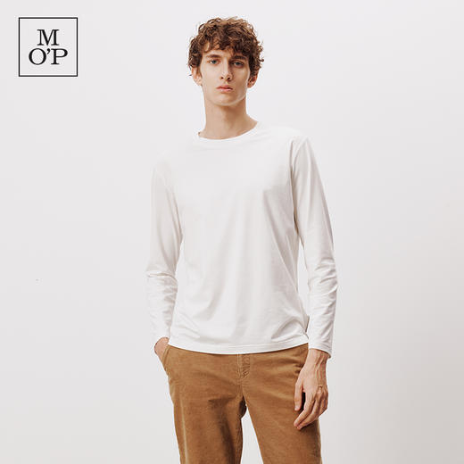 Marc O'Polo/MOP【商场同款】秋季新款莱卡面料圆领打底T恤衫男士 商品图0