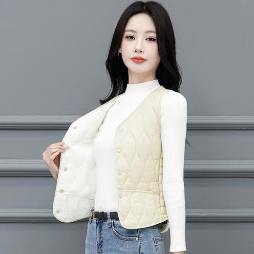 2024秋冬新款棉马甲女士加绒加厚大码坎肩中老年内穿保暖棉服背心 商品图5