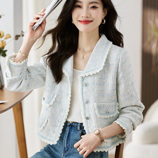 秋冬【法式设计感小香风外套】氛围感洋气百搭 显瘦短款小外套 商品图3