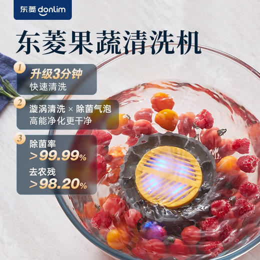 东菱（Donlim）升级转转果蔬清洗机食材净化机 除菌除农残自动洗菜机 洗菜消毒神器 无线便携果蔬清洗机 DL-1326 商品图7