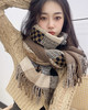 美拉德围巾女2023新款秋冬季韩版百搭格子披肩两用保暖高级感围脖PS20832 商品缩略图0