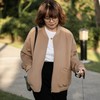 菜菜家小骆驼绒棒球服外套|100%小骆驼绒，轻盈又保暖，万能百搭外套 商品缩略图3