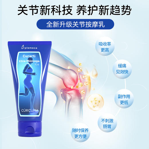 【镇痛见效快】西班牙进口Curarti古力提小蓝管姜黄素运动凝胶 关节按摩乳100ml/支 大贸版 商品图1