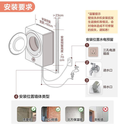 小天鹅壁挂式洗衣机_TG30V820MW 商品图6