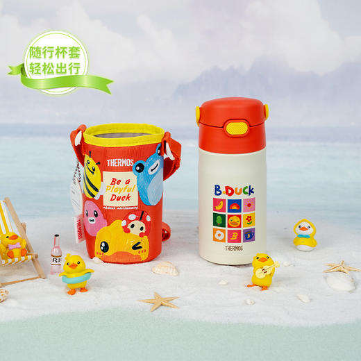 【THERMOS膳魔师】B.Duck联名儿童保温杯吸管杯 350ml 商品图1