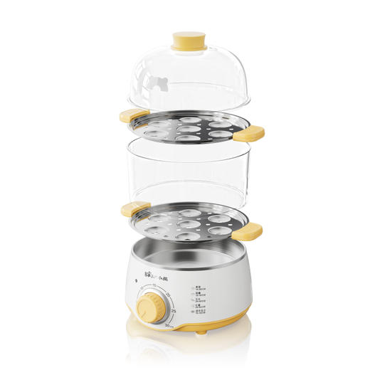 【小程序】小熊(Bear)家用蒸蛋器 旋钮可定时煮蛋羹机 高温断电保护迷你单双层蒸锅 ZDQ-C14F3 商品图8