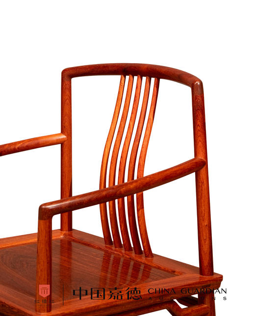 红桥红  家具严选  缅甸花梨(大果紫檀）  【罗锅枨 矮梳背椅】 商品图2