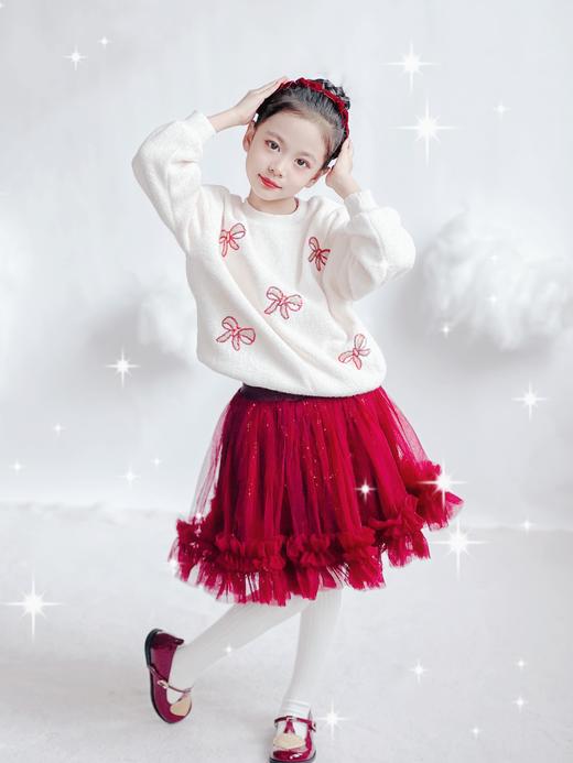 PureShare 亮片蝴蝶结毛毛上衣+亮片兔兔裙 商品图2