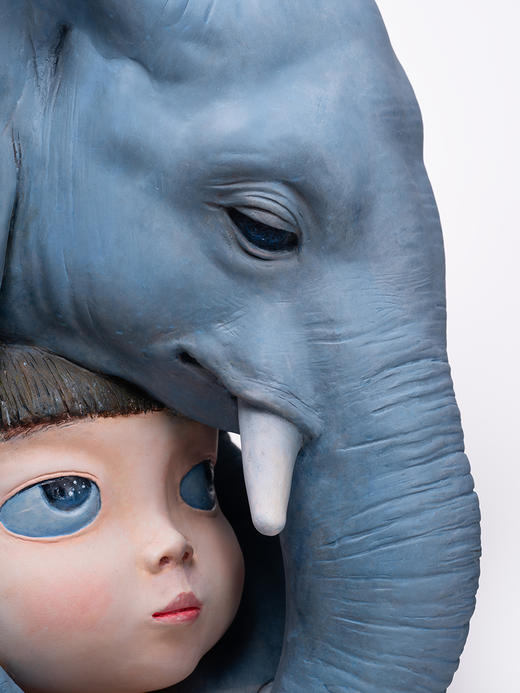 马玉签名限量雕塑《让我抱抱你-大象》》艺术装饰摆件客厅装饰品 商品图3