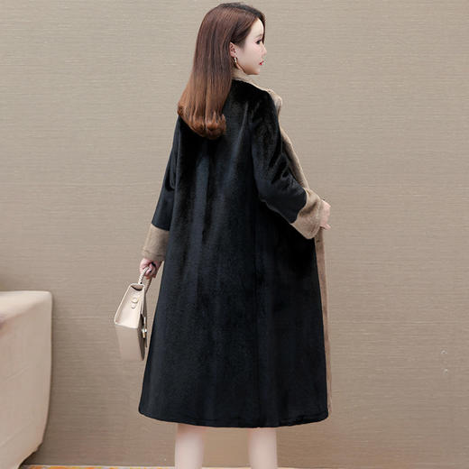 仿貂绒大衣厚款妈妈装，保暖冬季外套时尚气质长款毛绒外套QYM-XY-23NC2099-Y 商品图2