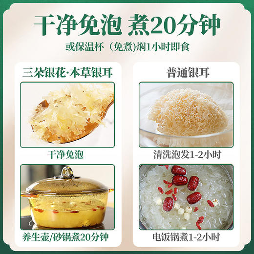 有机本草银耳批发即食免洗免煮古田银耳干货 商品图3