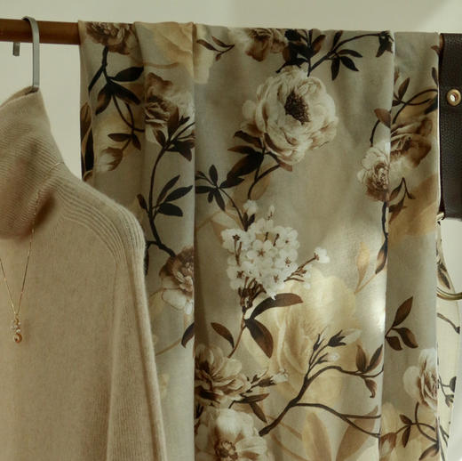 【甄珠贝】羊绒般手感 超级柔软 奶咖色水溶羊毛大披肩【3天左右】 商品图0