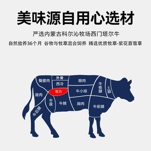 犇农牧业 蒙特曼原切牛内里脊肉 1500g/件 500g*3件 谷饲喂养 新鲜原切  48小时发货 商品图3