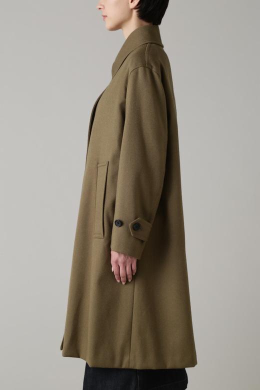 Margaret Howell  日版橄榄棕斜纹羊毛A型大衣 商品图6