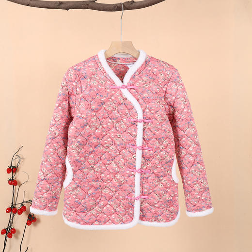 AHM jxxzs6004唐装加厚保暖复古盘扣碎花棉袄棉裤两件套 商品图2