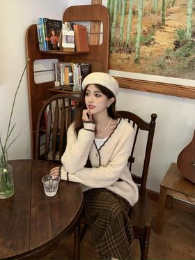 温柔如它的毛衣开衫，秋冬真的好出片