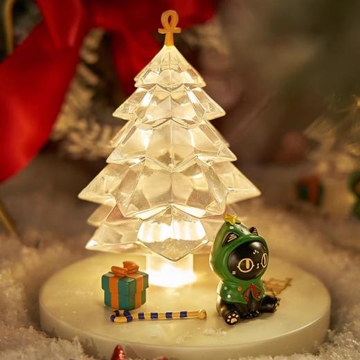 大英博物馆 圣诞系列 盖亚·安德森猫萌猫圣诞树氛围灯摆件 商品图3