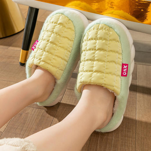 「温暖一冬！五色可选」棉拖鞋女冬季居家室内厚底情侣毛毛鞋家用防滑家居月子棉拖男冬天 商品图1