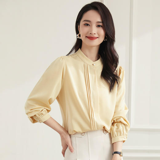 【舒适通勤】罗蒙四季款女式长袖衬衫百搭通勤清新百搭日常衬衫女 商品图10
