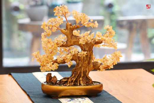 天然黄水晶【发财树】摆件 商品图3