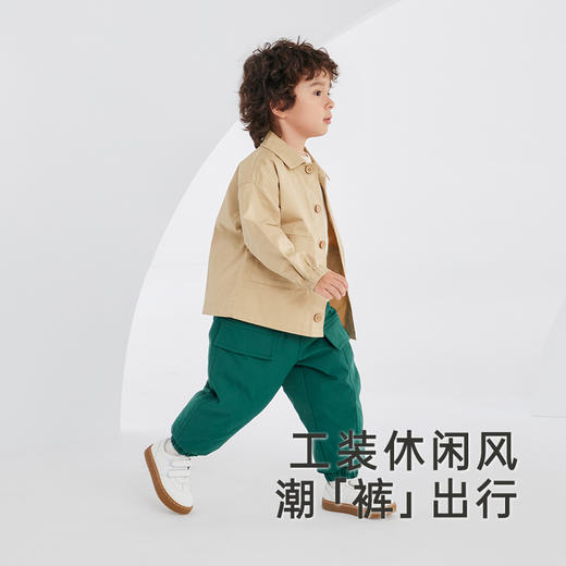 英氏童装加厚外出羽绒裤冬季防寒保暖羽绒长裤超韧绒 商品图2