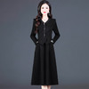 荷叶边假两件连衣裙，秋冬季新款时尚女装中长款厚款连衣裙QYM-TYH-236568-Y 商品缩略图1