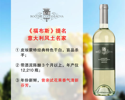 【现货特促，整箱更优惠】巴罗洛风土名家：洛科酒庄阿内斯干白（2021年） 商品图0